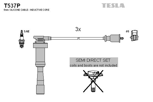 Комплект проводів високої напруги, Tesla T537P