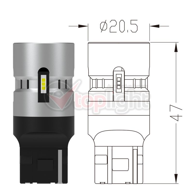 AE TOPLIGHT 41473 Bulb W21W 12V 14W