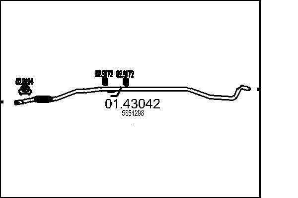 MTS kipufogócső 01.43042