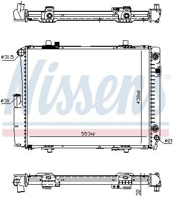 NISSENS 62582A Radiator, engine cooling