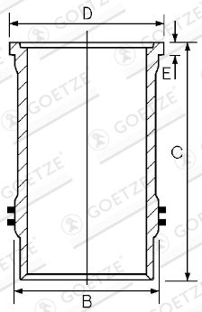 GOETZE ENGINE 15-610060-10 Cylinder Liner