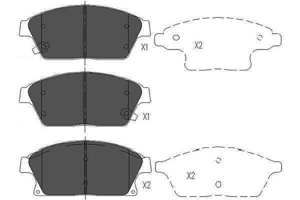 KAVO PARTS fékbetétkészlet, tárcsafék KBP-1014