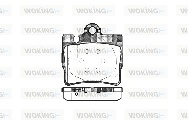 Комплект гальмівних накладок, дискове гальмо, Woking P6703.00