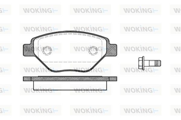 Комплект гальмівних накладок, дискове гальмо, Woking P877300