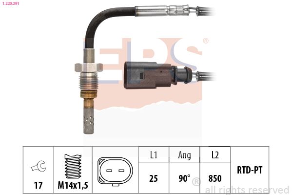 Датчик, температура відпрацьованих газів, Eps 1.220.291