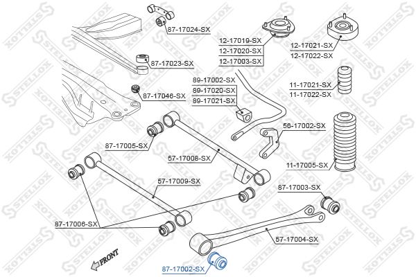 STELLOX 87-17002-SX Mounting, control/trailing arm