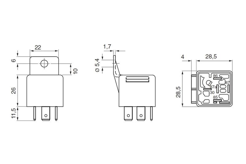 BOSCH 0 332 019 151 Relay, fuel pump