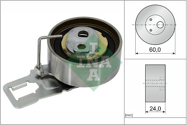 INA Ролик натяжной CITROEN BERLINGO, BERLINGO MULTISPACE, BERLINGO/MINIVAN, C3 AIRCROSS II, C3 II, C3 III, C3 PICASSO, C