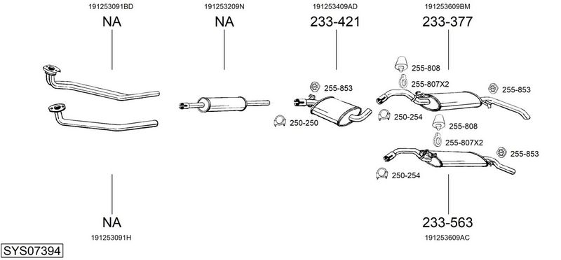 BOSAL Išmetimo sistema