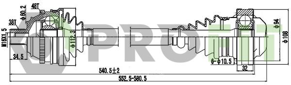 Приводний вал, Profit 2730-0757