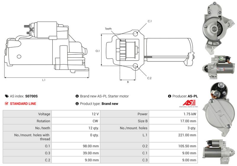 AS-PL S0700S Starter