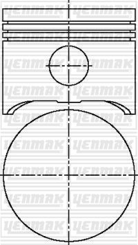 YENMAK Поршень с кольцами и пальцем размер отв. 84,00/STD CITROEN C25 1.8, PEUGEOT 504/505/J5/J7 1,8 XM 7 P/T