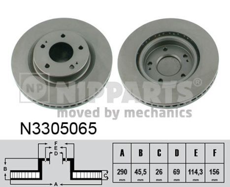 Гальмівний диск, Nipparts N3305065