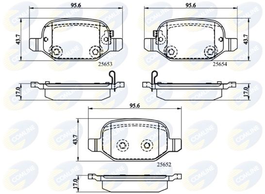 Comline Brake Pad Set, disc brake CBP32139
