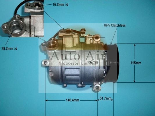 Auto Air Gloucester 14-9644P Compressor, air conditioning
