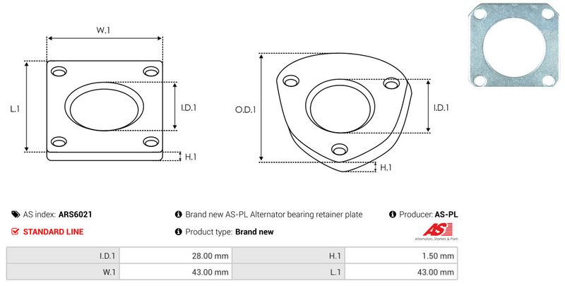 AS-PL ARS6021 Repair Set, alternator