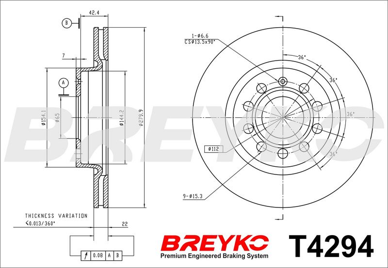 DAVID VASCO T4294 Brake Disc