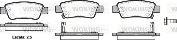 WOKING P13903.02. Колодки тормозные диск. задн. (пр-во Remsa) Honda Cr-v iii 2.0 06-,Honda Cr-v iii 2.2 06- (P13903.02)