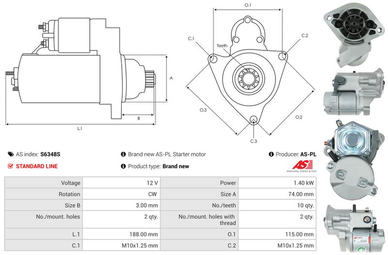 AS-PL S6348S Starter