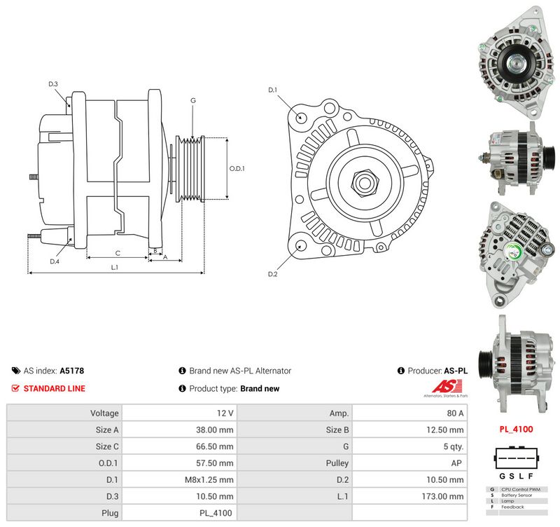 Generaator, AS-PL A5178