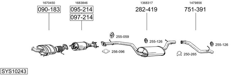 SISTEM DE ESAPAMENT BOSAL SYS10243