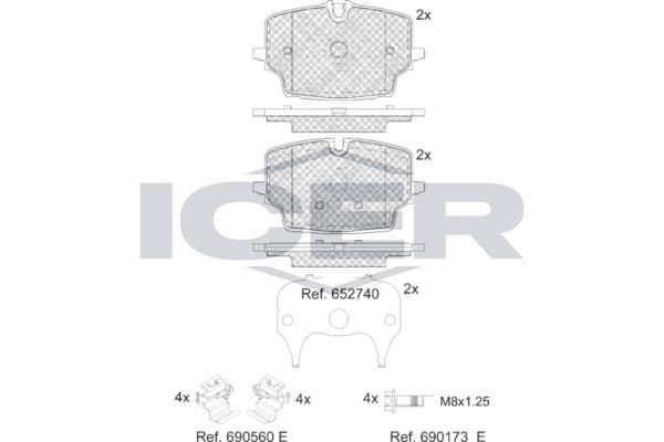 ANDEL 182492 - Brake Pad Set, disc brake