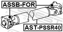 FEBEST AST-PSSR40 Propshaft, axle drive