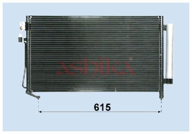 ASHIKA CND243008 - Condenser, air conditioning