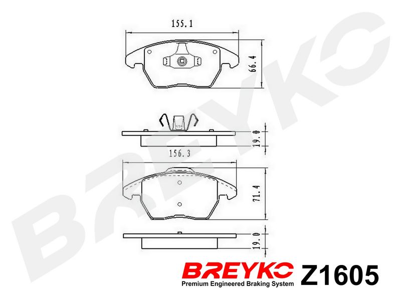 DAVID VASCO Z1605 Brake Pad Set, disc brake