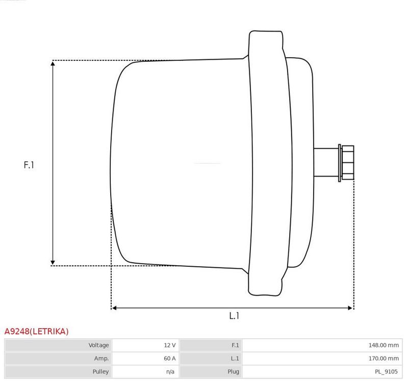 AS-PL A9248(LETRIKA) Alternator