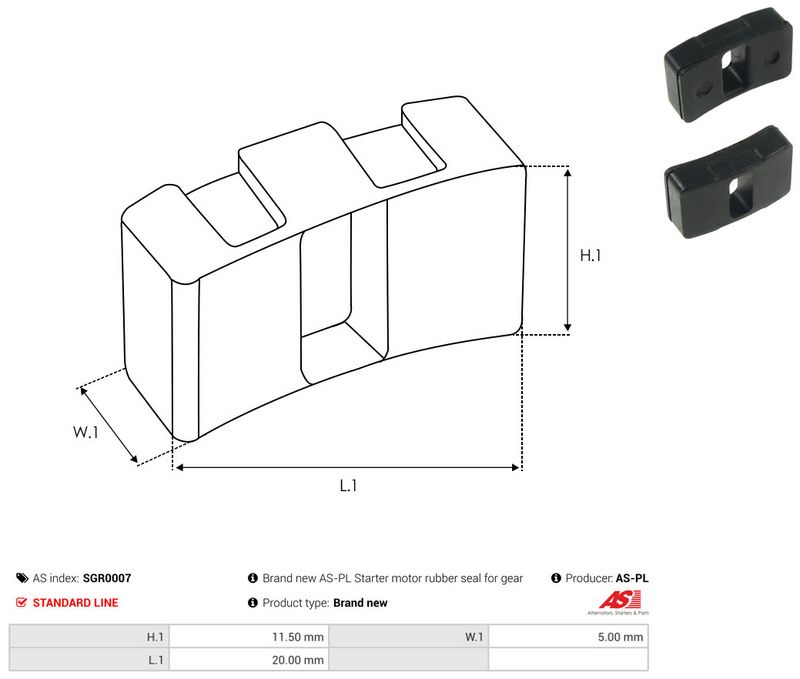 AS-PL SGR0007 Repair Kit, starter