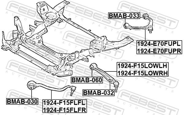 Важіль підвіски, підвіска коліс, Febest 1924-F15FLFL