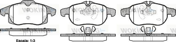 Колодки тормозные диск. перед. (пр-во Remsa) Opel Vectra C ATE ver. (P9883.40) WOKING