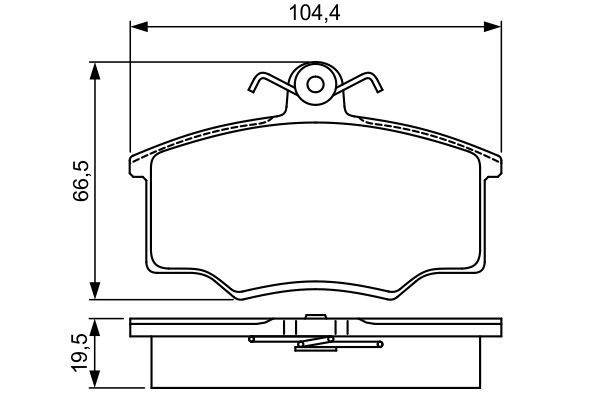 Комплект гальмівних накладок, дискове гальмо, Bosch 0986495340