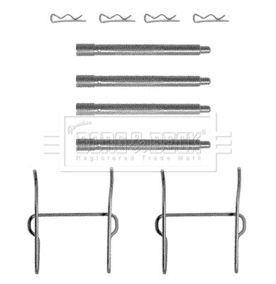 Borg & Beck fitting kit - pads - BBK1120