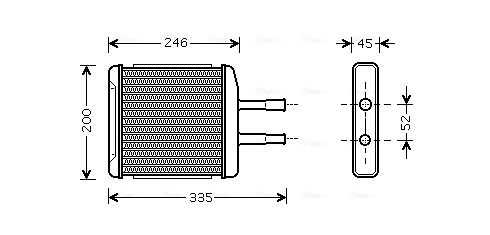 AVA QUALITY COOLING Hőcserélő, belső tér fűtés DW6059