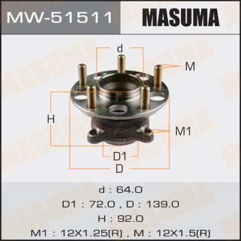 Ступиця колеса (MW-51511) MASUMA