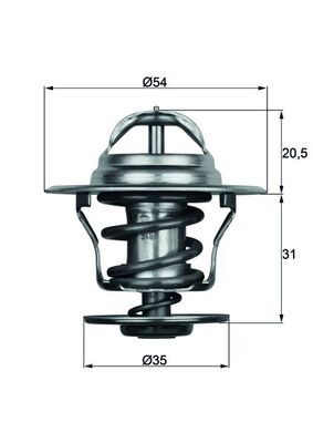 termostat,lichid racire TX 15 84D MAHLE