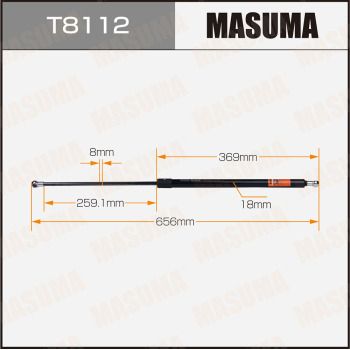 Газова пружина, багажник/кузов, Masuma T8112