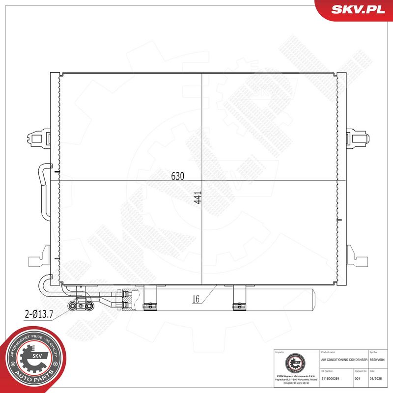 Kondensaator, kliimaseade, ESEN SKV 86SKV084
