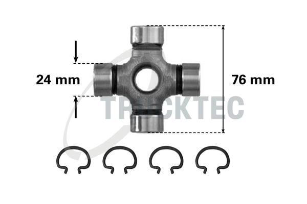 TRUCKTEC AUTOMOTIVE 02.34.004 - Kardaninio veleno jungtis