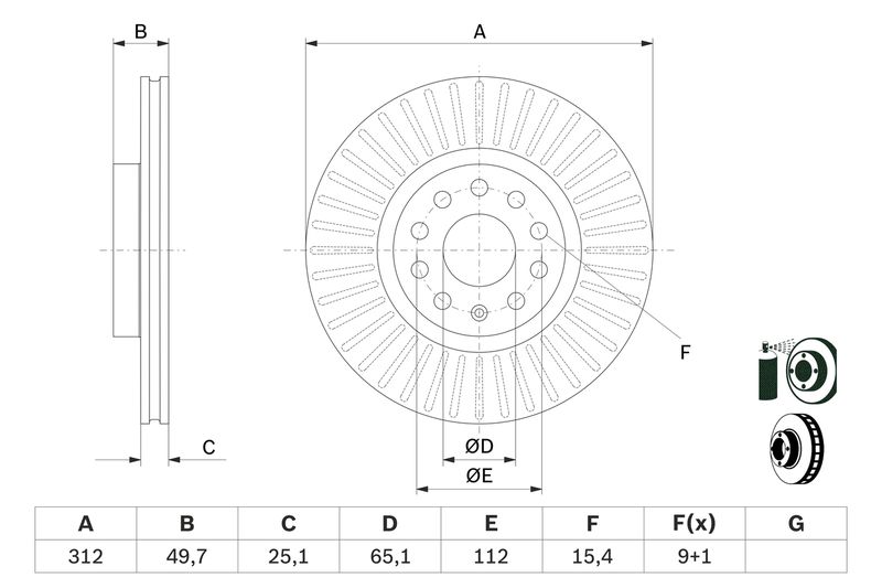 BOSCH 0 986 479 932 Brake Disc