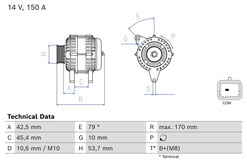 Bosch Alternator 0 986 086 810