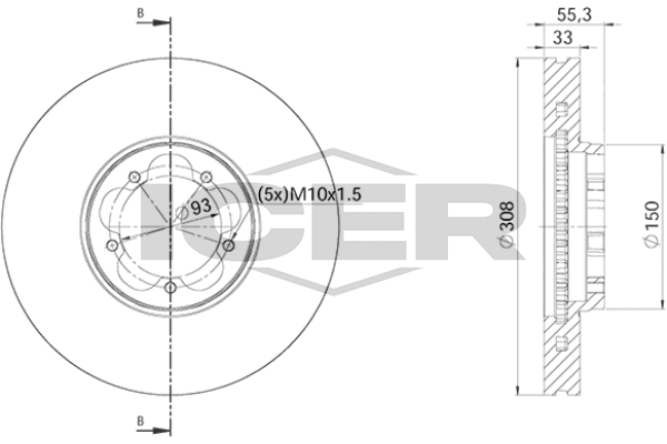 спирачен диск ICER