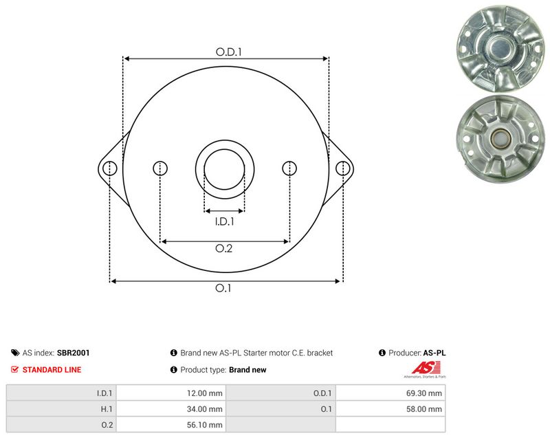 AS-PL SBR2001 Starter Lid, carburettor