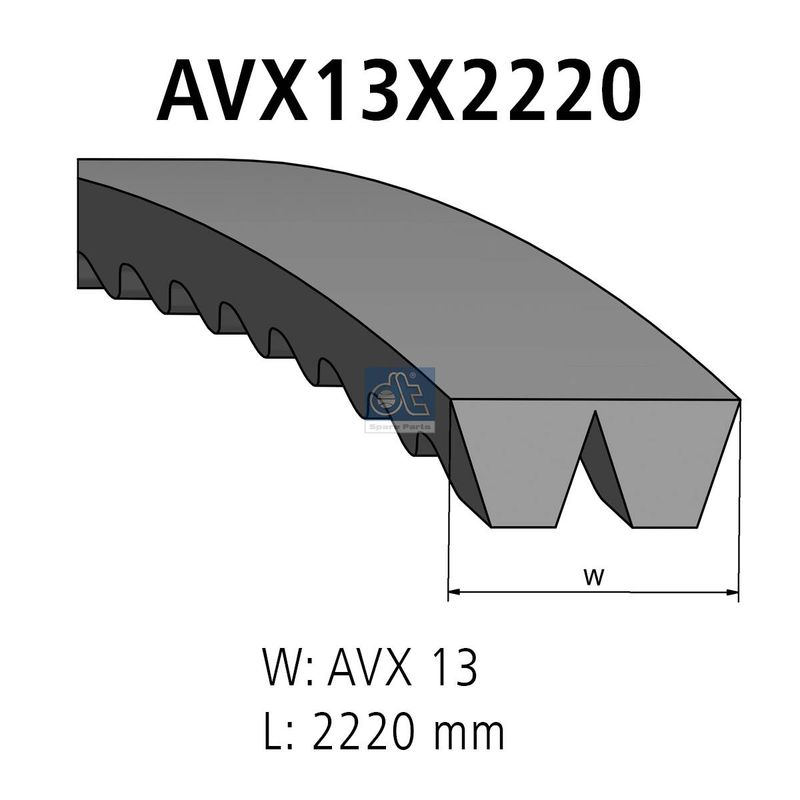 Set curea trapezoidala DT Spare Parts 2.15377