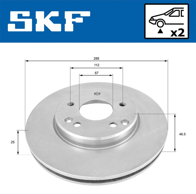 SKF VKBD 80020 V2 Brake Disc