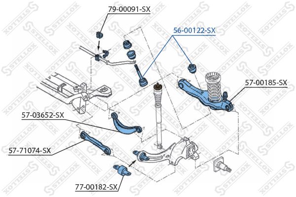 STELLOX 56-00122-SX Link/Coupling Rod, stabiliser bar
