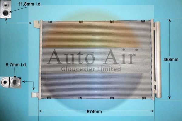 Auto Air Gloucester 16-9990 Condenser, air conditioning