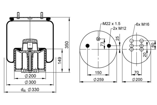 Mech, pneumatické odpružení 1 DK 21 K-2